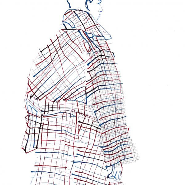 Checked Coat Fashion Illustration
