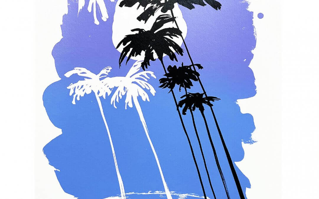 LA Palm Tree Silkscreen Print – Travel