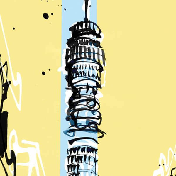 Caroline Tomlinson Illustrating London BT tower