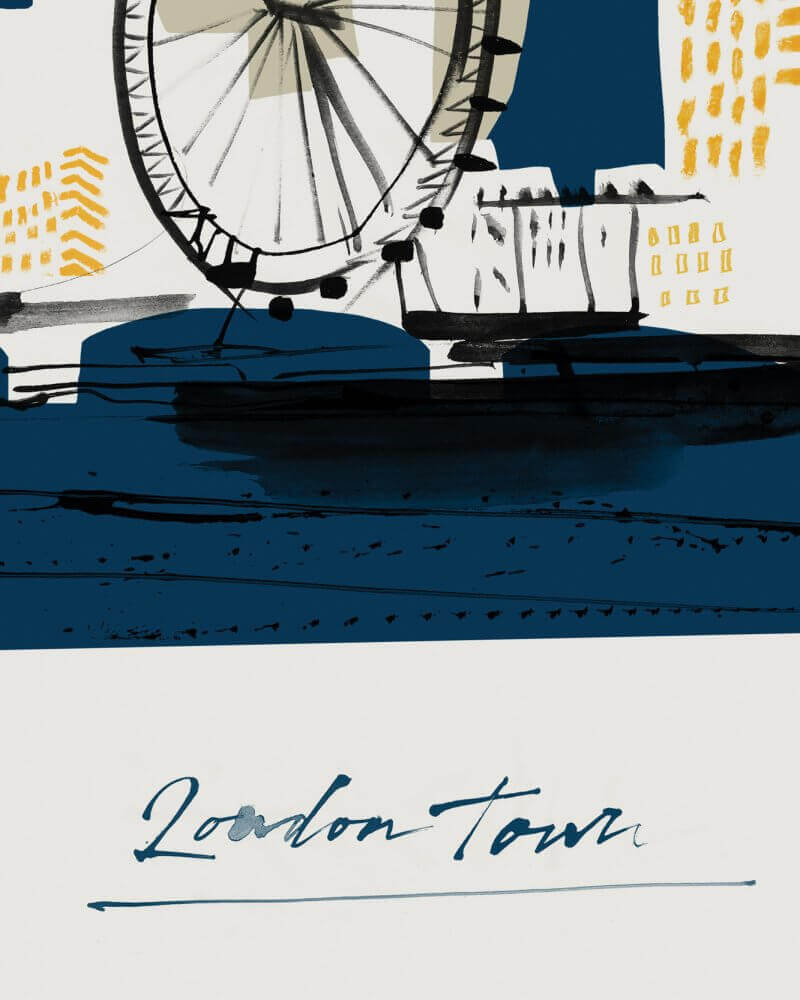 Caroline Tomlinson Illustrating London Southbank at Night