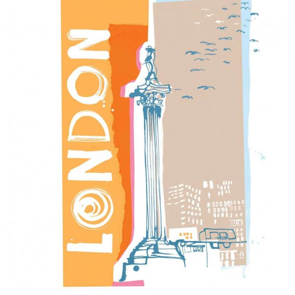 Caroline Tomlinson Illustrating London Nelson Column