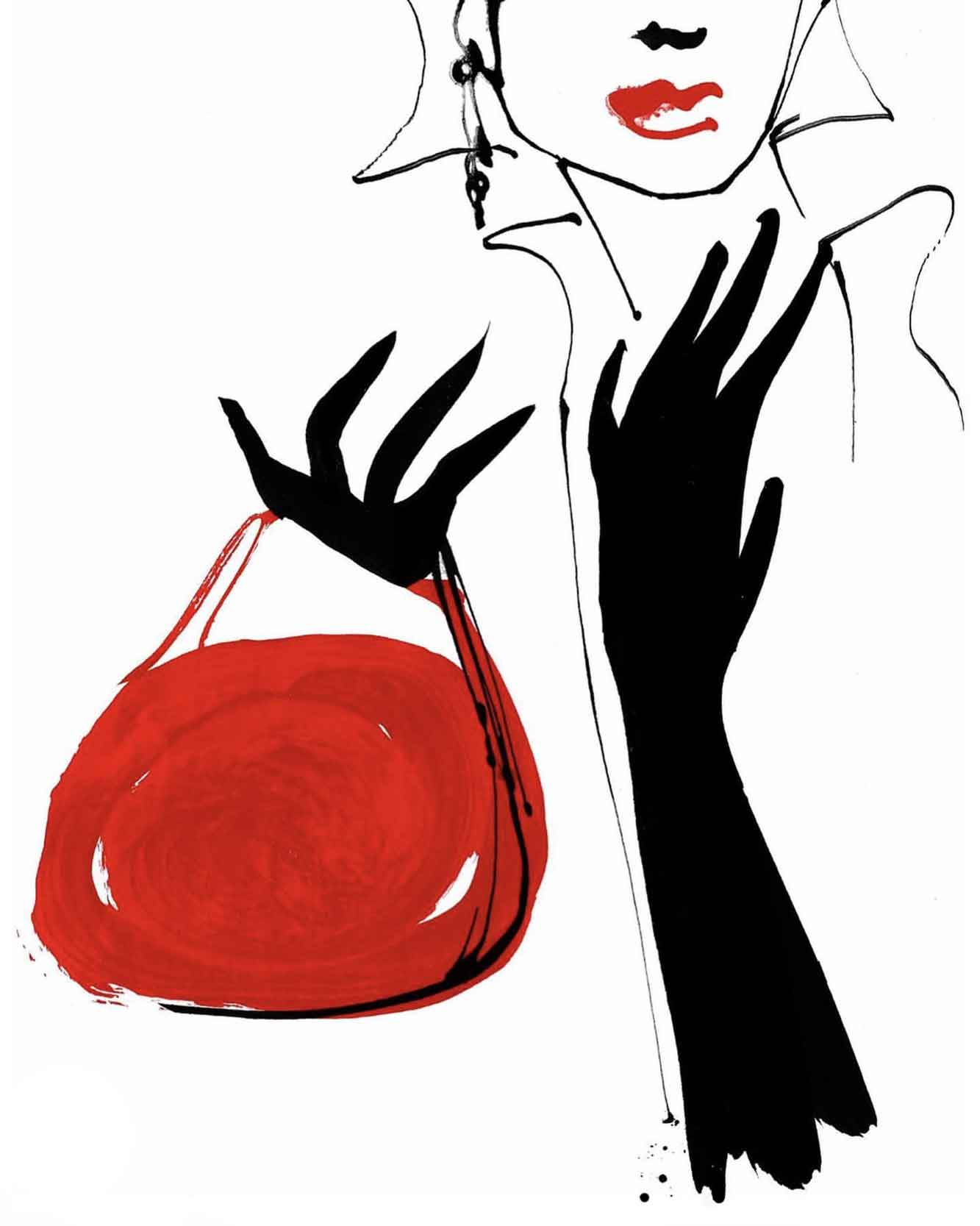 Fashion Illustration – Red Handbag