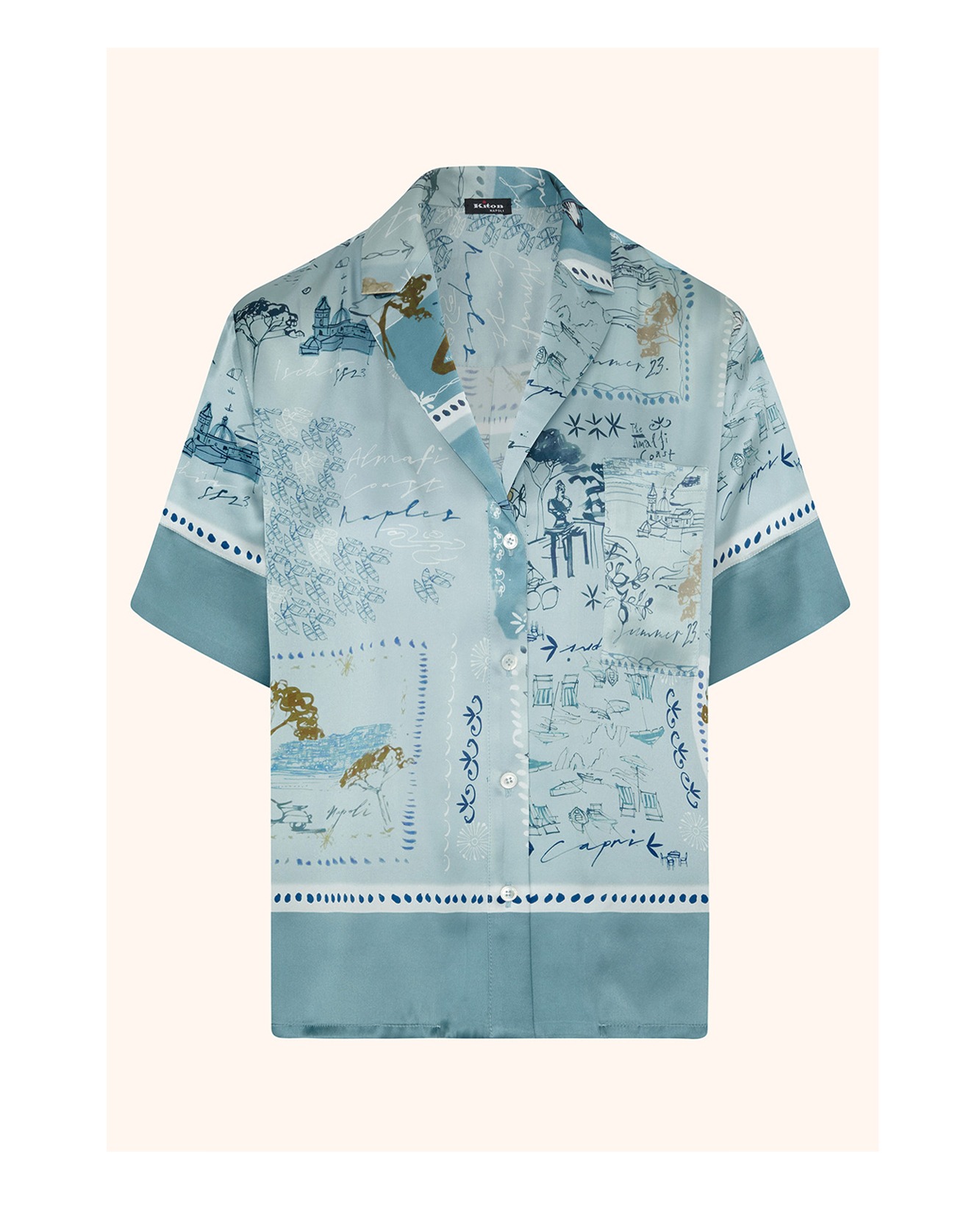 Summer Travel illustration collaboration for Kiton - SS24 Resort Collection. A collection inspired by Naples & The Amalfi Coast.