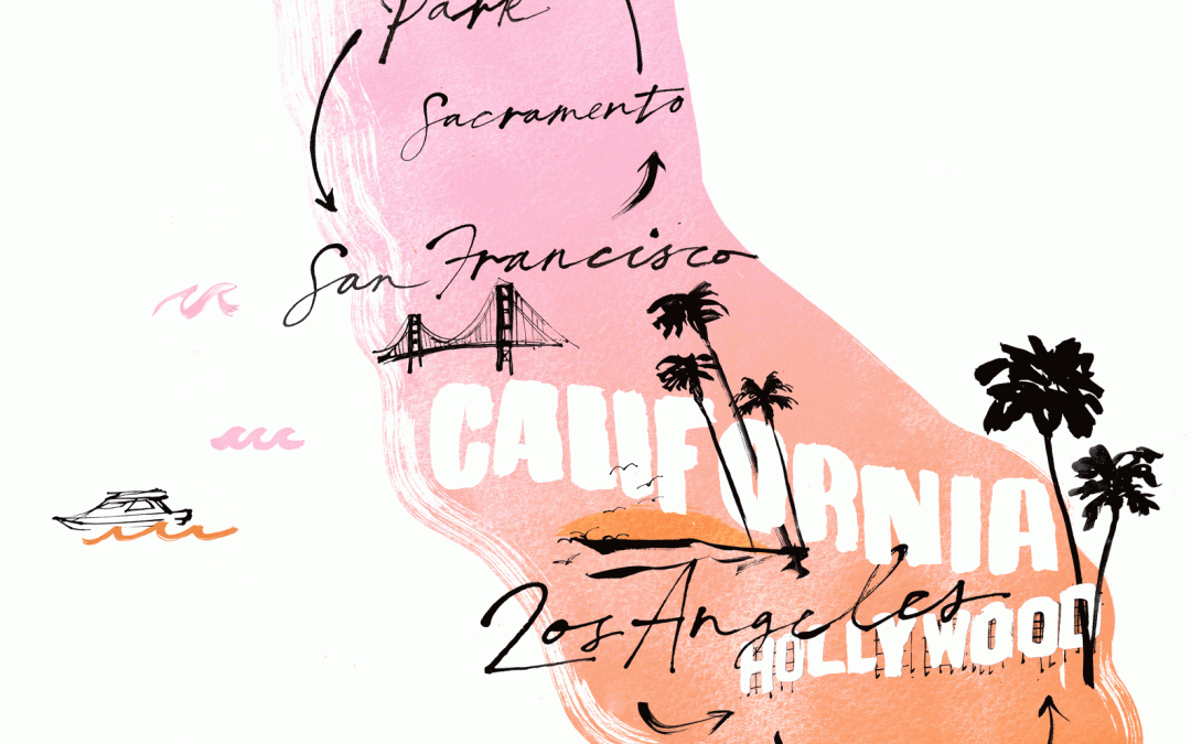 Travel – Illustrated Map of California