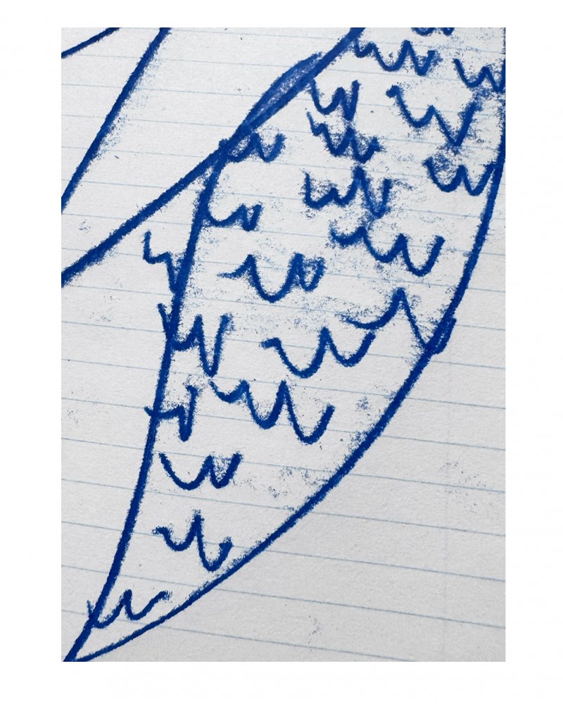 A detail from an original oil mono print drawing by Caroline Tomlinson.Blue lines drawn on vintage paper For those who flying high. Mono print drawing of a bird - celebrating the journey. Original drawing for the home by Caroline Tomlinson. SIZE – 160mm