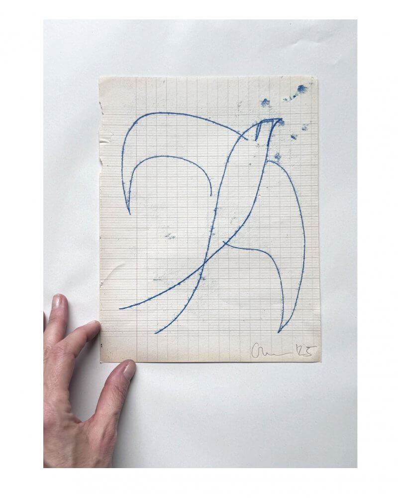 An original oil mono print drawing by Caroline Tomlinson.Blue lines drawn on vintage paper For those who flying high. Mono print drawing of a bird - celebrating the journey. Original drawing for the home by Caroline Tomlinson. SIZE – 160mm x 204mm