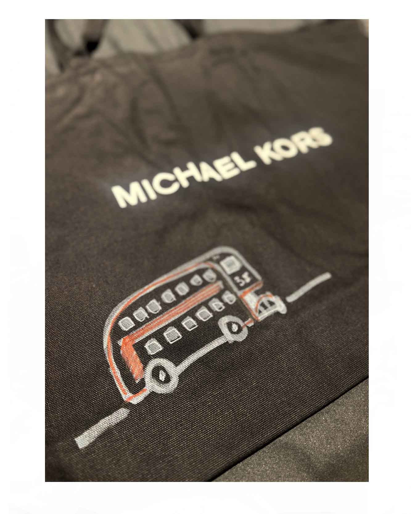 To celebrate the opening of Michael Kors new flagship store on London's Regent Street, I was invited to draw London landmarks on merchandise.