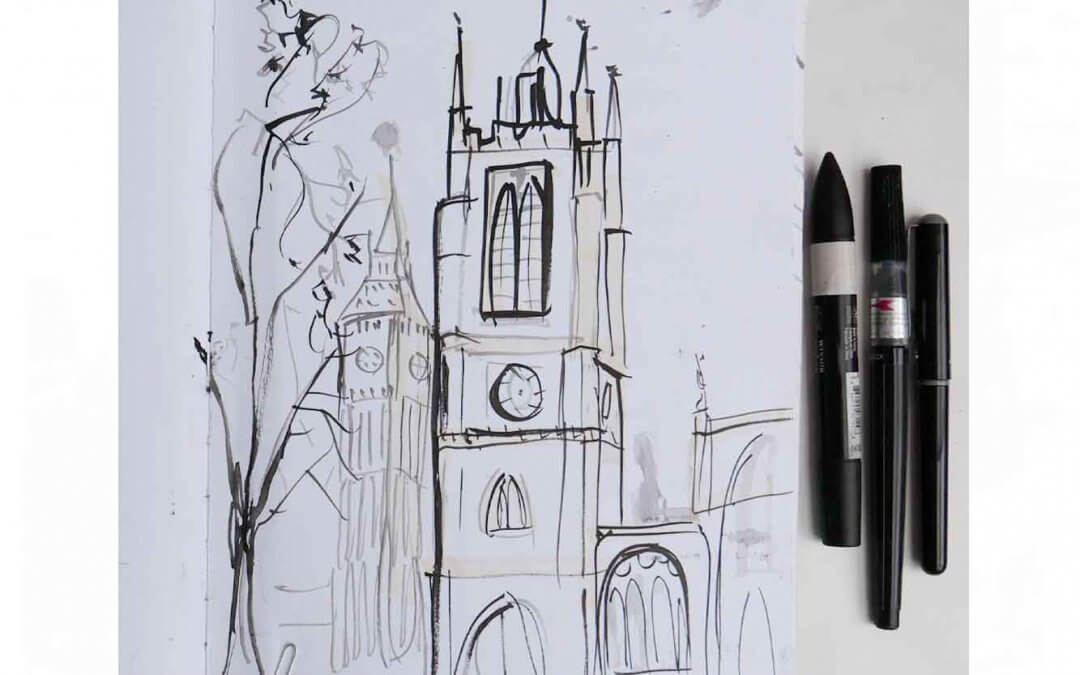 People – Westminster Abbey Carol Service for The Prince & Princess of Wales – Live Drawing
