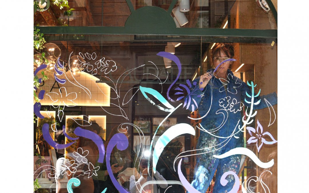 Make-Up & Beauty –  Painting Caudalie Windows Milan Design Week 2026