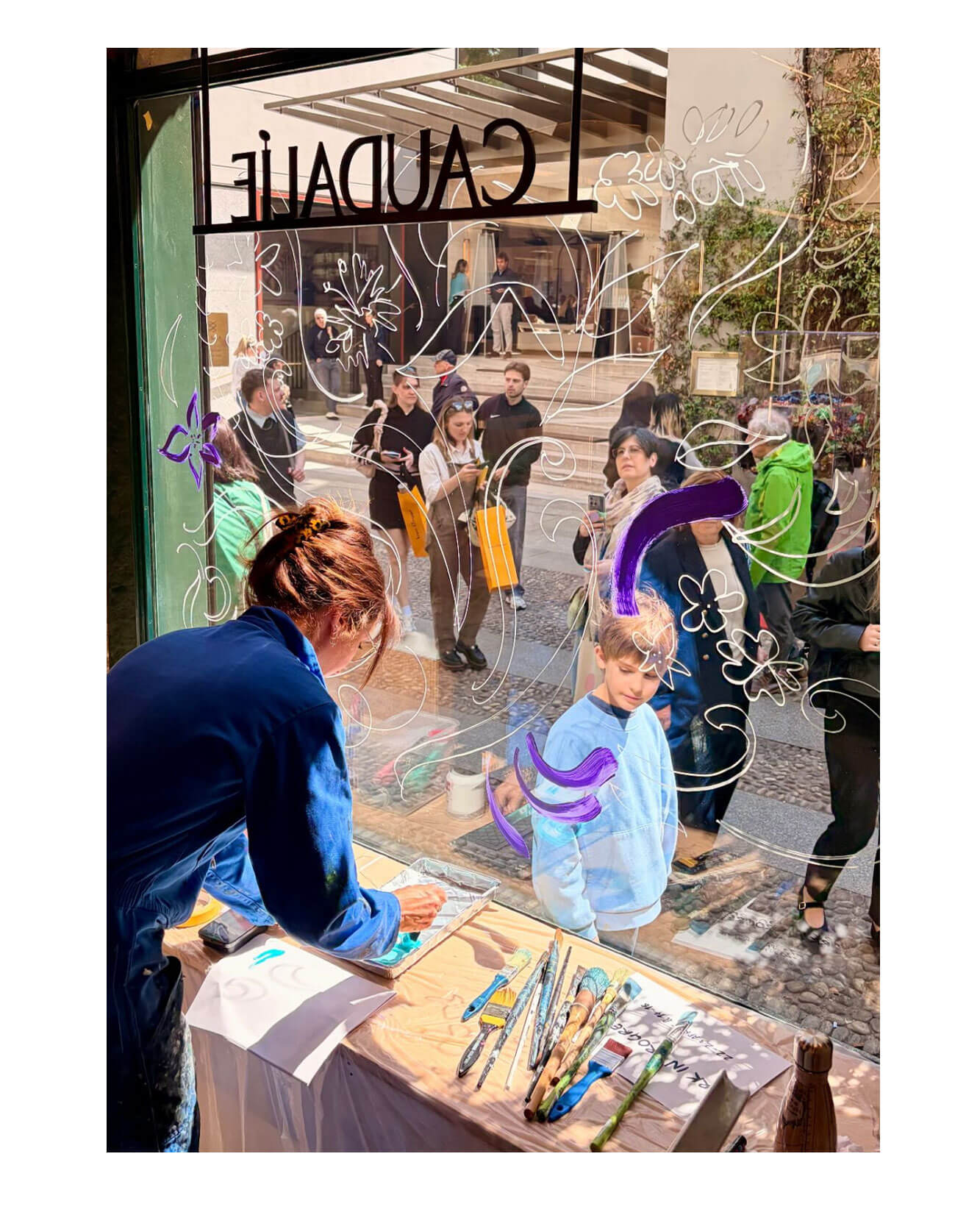 Make-Up & Beauty –  Painting Caudalie Windows Milan Design Week 2026